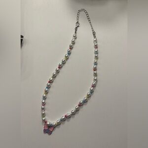 Colorful Pearl Beaded Necklace